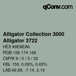 Color code: Alligator Collection 3000 - Alligator 3722 | qconv.com