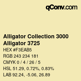 カラーコード: Alligator Collection 3000 - Alligator 3725 | qconv.com