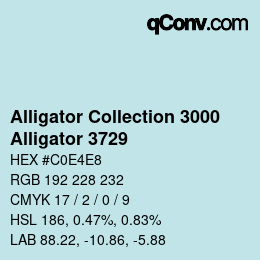 カラーコード: Alligator Collection 3000 - Alligator 3729 | qconv.com