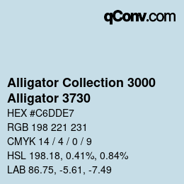 Color code: Alligator Collection 3000 - Alligator 3730 | qconv.com