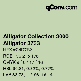 Farbcode: Alligator Collection 3000 - Alligator 3733 | qconv.com