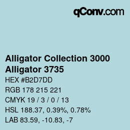 カラーコード: Alligator Collection 3000 - Alligator 3735 | qconv.com