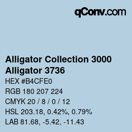 カラーコード: Alligator Collection 3000 - Alligator 3736 | qconv.com