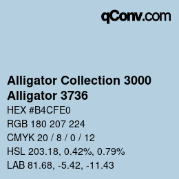 Color code: Alligator Collection 3000 - Alligator 3736 | qconv.com