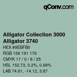 カラーコード: Alligator Collection 3000 - Alligator 3740 | qconv.com