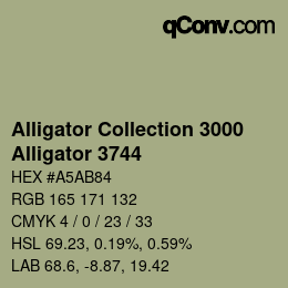 Color code: Alligator Collection 3000 - Alligator 3744 | qconv.com