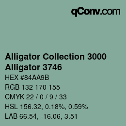 カラーコード: Alligator Collection 3000 - Alligator 3746 | qconv.com