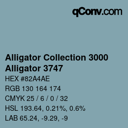 カラーコード: Alligator Collection 3000 - Alligator 3747 | qconv.com