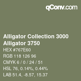 カラーコード: Alligator Collection 3000 - Alligator 3750 | qconv.com