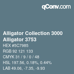 カラーコード: Alligator Collection 3000 - Alligator 3753 | qconv.com
