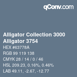 カラーコード: Alligator Collection 3000 - Alligator 3754 | qconv.com