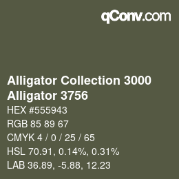 カラーコード: Alligator Collection 3000 - Alligator 3756 | qconv.com