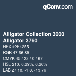 カラーコード: Alligator Collection 3000 - Alligator 3760 | qconv.com