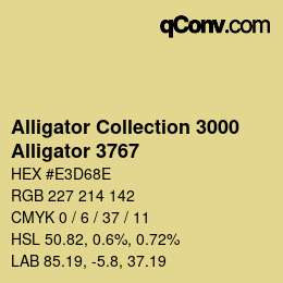 カラーコード: Alligator Collection 3000 - Alligator 3767 | qconv.com