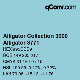 カラーコード: Alligator Collection 3000 - Alligator 3771 | qconv.com