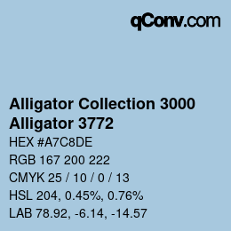 カラーコード: Alligator Collection 3000 - Alligator 3772 | qconv.com