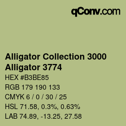 カラーコード: Alligator Collection 3000 - Alligator 3774 | qconv.com