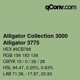 Color code: Alligator Collection 3000 - Alligator 3775 | qconv.com