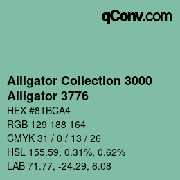 Farbcode: Alligator Collection 3000 - Alligator 3776 | qconv.com