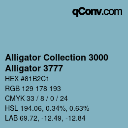 カラーコード: Alligator Collection 3000 - Alligator 3777 | qconv.com