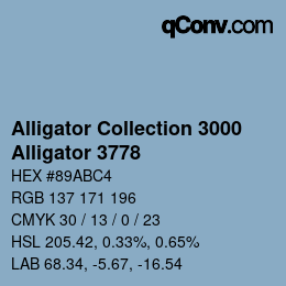 Color code: Alligator Collection 3000 - Alligator 3778 | qconv.com