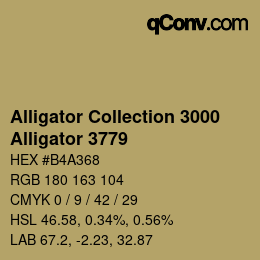 Color code: Alligator Collection 3000 - Alligator 3779 | qconv.com