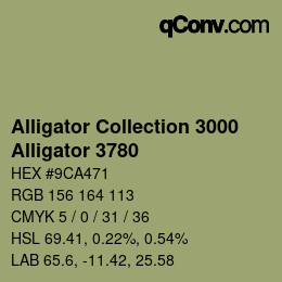 カラーコード: Alligator Collection 3000 - Alligator 3780 | qconv.com