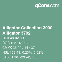 カラーコード: Alligator Collection 3000 - Alligator 3782 | qconv.com