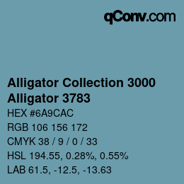 カラーコード: Alligator Collection 3000 - Alligator 3783 | qconv.com