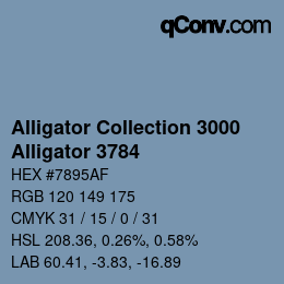 カラーコード: Alligator Collection 3000 - Alligator 3784 | qconv.com