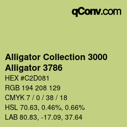 カラーコード: Alligator Collection 3000 - Alligator 3786 | qconv.com