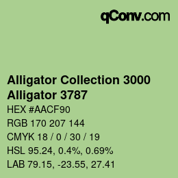 カラーコード: Alligator Collection 3000 - Alligator 3787 | qconv.com