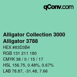 カラーコード: Alligator Collection 3000 - Alligator 3788 | qconv.com