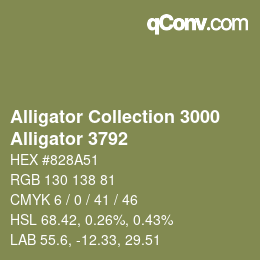Color code: Alligator Collection 3000 - Alligator 3792 | qconv.com