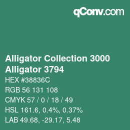 カラーコード: Alligator Collection 3000 - Alligator 3794 | qconv.com