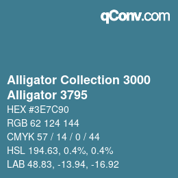 カラーコード: Alligator Collection 3000 - Alligator 3795 | qconv.com