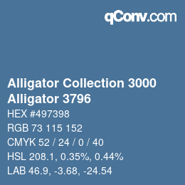 カラーコード: Alligator Collection 3000 - Alligator 3796 | qconv.com