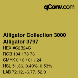 カラーコード: Alligator Collection 3000 - Alligator 3797 | qconv.com