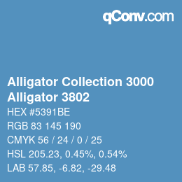 Color code: Alligator Collection 3000 - Alligator 3802 | qconv.com