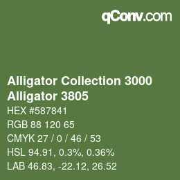 カラーコード: Alligator Collection 3000 - Alligator 3805 | qconv.com