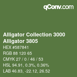 Color code: Alligator Collection 3000 - Alligator 3805 | qconv.com