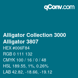 カラーコード: Alligator Collection 3000 - Alligator 3807 | qconv.com