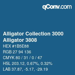 カラーコード: Alligator Collection 3000 - Alligator 3808 | qconv.com