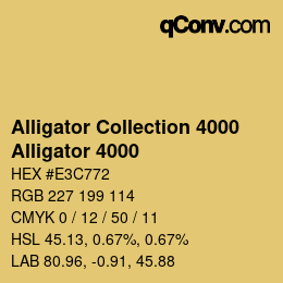 カラーコード: Alligator Collection 4000 - Alligator 4000 | qconv.com