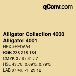 カラーコード: Alligator Collection 4000 - Alligator 4001 | qconv.com