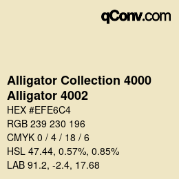 カラーコード: Alligator Collection 4000 - Alligator 4002 | qconv.com