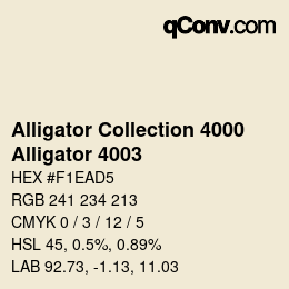 カラーコード: Alligator Collection 4000 - Alligator 4003 | qconv.com