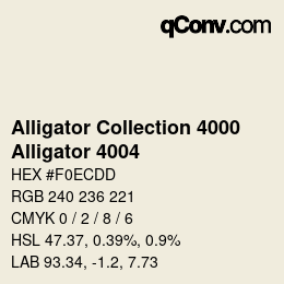 カラーコード: Alligator Collection 4000 - Alligator 4004 | qconv.com