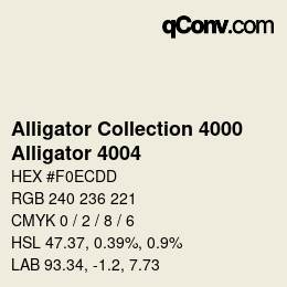 Code couleur: Alligator Collection 4000 - Alligator 4004 | qconv.com