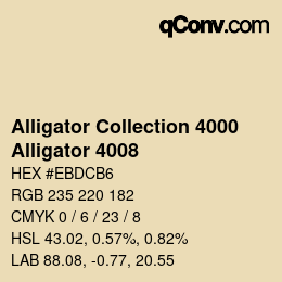 カラーコード: Alligator Collection 4000 - Alligator 4008 | qconv.com